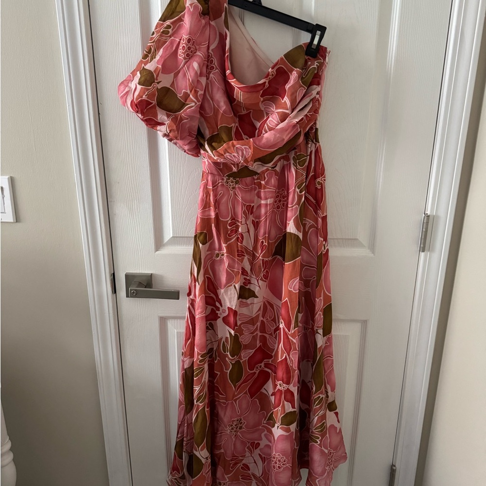 Selfie Leslie Pink Asymmetrical One-Shoulder Gown